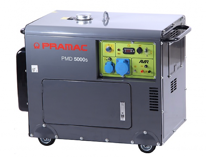 
					Генератор дизельний PARMAC PMD5000s, 5KW, 50HZ, 19.6A, 96dB, AVR, STARTER, 230V, об'єм 14,5л, витрата 1,28л/год, 910*518*682mm, 165кг ITALIA